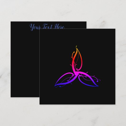 Triquetra Odin Norse Wicca Symbol Kaart (Voorkant / Achterkant)