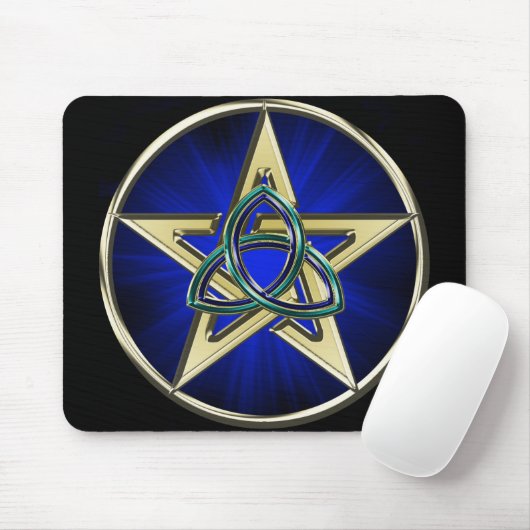 Triquetra Pentagram Mousepad Muismat (Met muis)