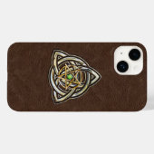 Triquetra Pentagram on Brown Case-Mate iPhone Case (Achterkant (horizontaal))
