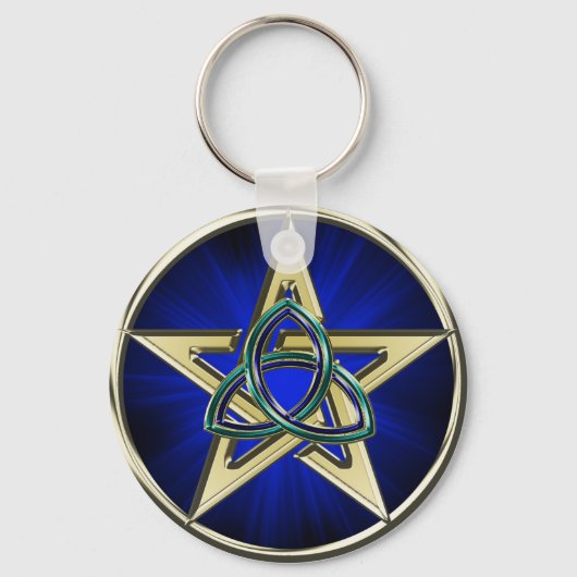 Triquetra Pentagram Sleutelhanger (Voorkant)