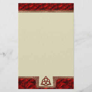 Triquetra Red Silk Briefpapier