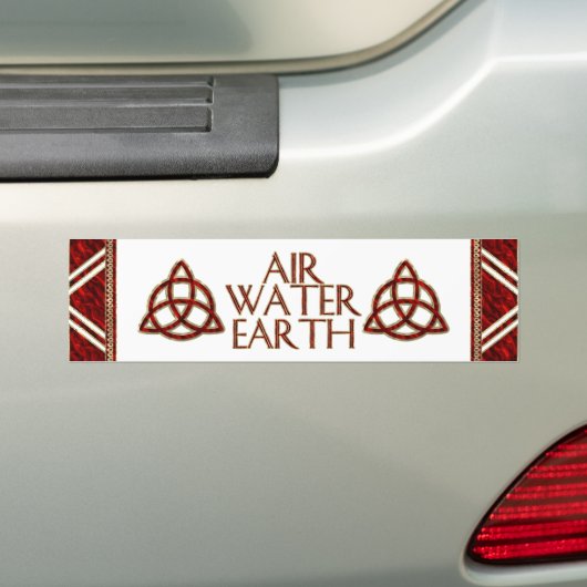 Triquetra Red Silk Bumpersticker (Op auto)