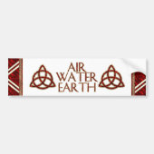 Triquetra Red Silk Bumpersticker (Voorkant)