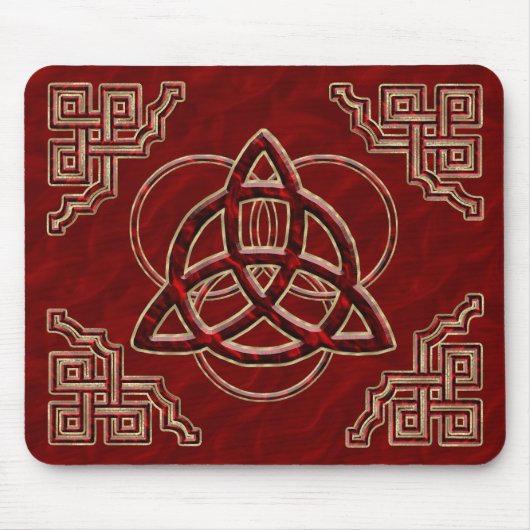 Triquetra Red Silk Muismat (Voorkant)