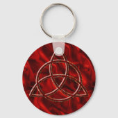 Triquetra Red Silk Sleutelhanger (Voorkant)