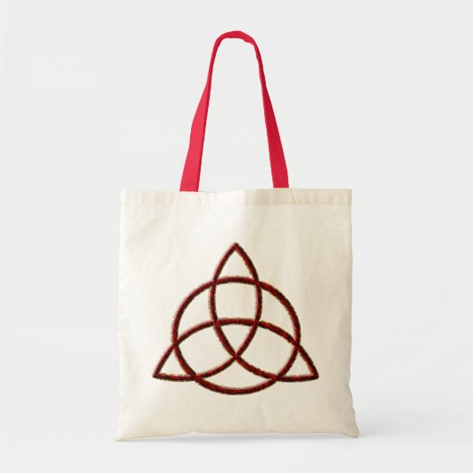 Triquetra Red Silk Tote Bag (Voorkant)
