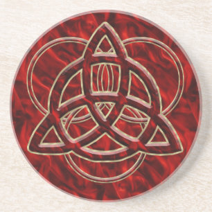 Triquetra Red Silk Zandsteen Onderzetter