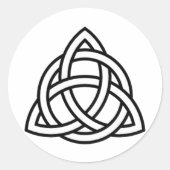 Triquetra Ronde Sticker (Voorkant)