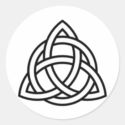 Triquetra Ronde Sticker (Voorkant)