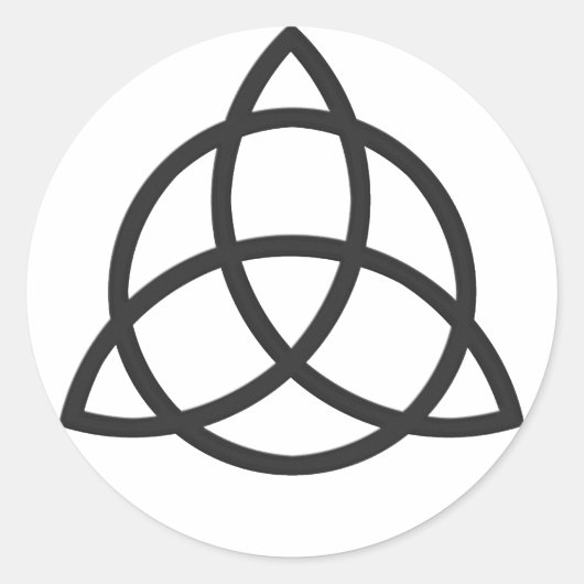 Triquetra Ronde Sticker (Voorkant)