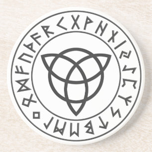 Triquetra Rune Shield Zandsteen Onderzetter