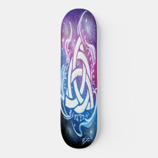 Triquetra sigil persoonlijk skateboard (Voorkant)