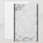 Triquetra Silver Bevel Briefpapier (Voorkant / Achterkant)