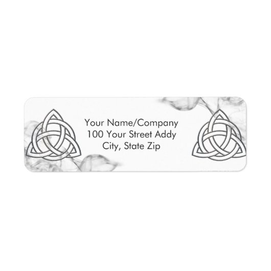 Triquetra Silver Bevel Etiket (Voorkant)