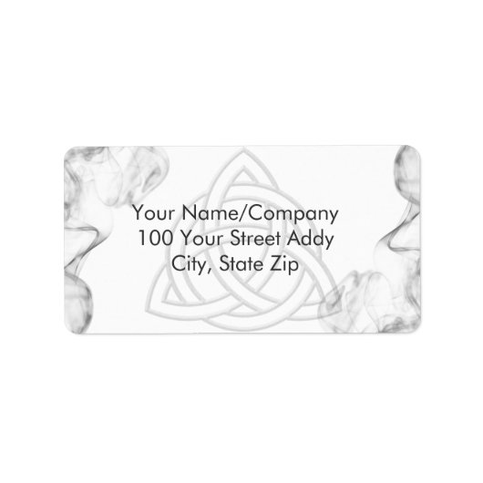 Triquetra Silver Bevel Etiket (Voorkant)