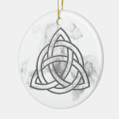 Triquetra Silver Bevel Keramisch Ornament (Links)