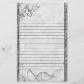 Triquetra Silver Bevel Lined Briefpapier (Voorkant)