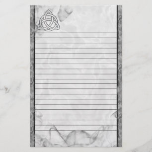 Triquetra Silver Bevel Lined Briefpapier