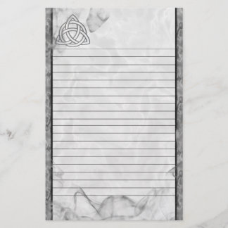 Triquetra Silver Bevel Lined Briefpapier