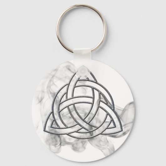 Triquetra Silver Bevel Sleutelhanger (Voorkant)