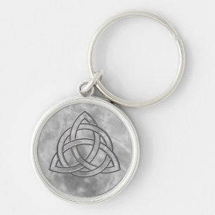 Triquetra Silver Bevel Sleutelhanger