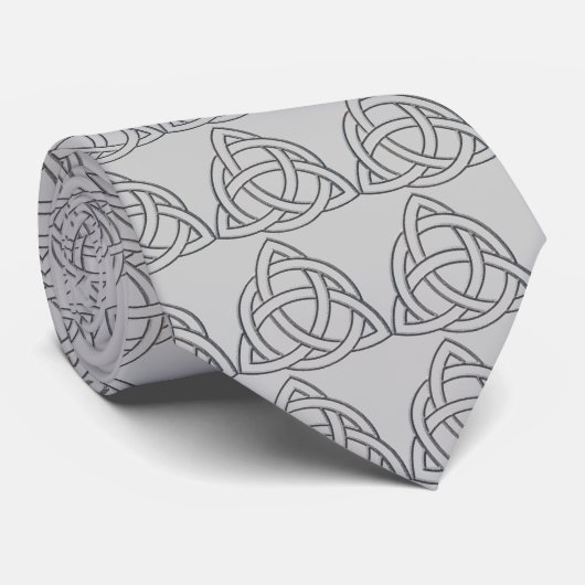 Triquetra Silver Bevel Stropdas (Opgerold)
