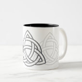 Triquetra Silver Bevel Tweekleurige Koffiemok (Voorkant rechts)