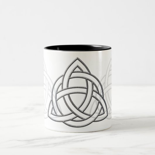 Triquetra Silver Bevel Tweekleurige Koffiemok (Center)