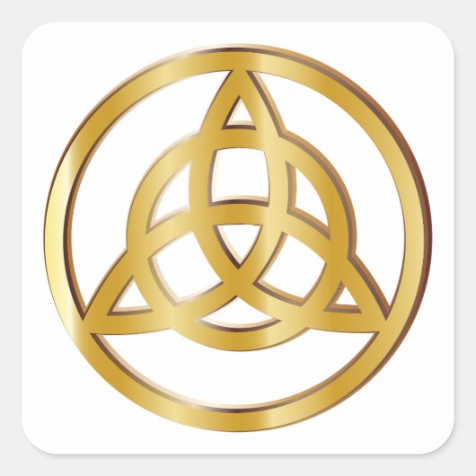 Triquetra symbool vierkante sticker (Voorkant)