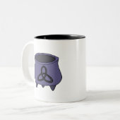 Triquetra Trinity Cauldron Tweekleurige Koffiemok (Voorkant links)