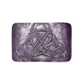 Triquetra Trinity Knot Lavender Paars Faux Metal Badmat (Voorkant)