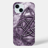 Triquetra Trinity Knot Lavender Paars Faux Metal Case-Mate iPhone Case (Achterkant)