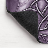 Triquetra Trinity Knot Lavender Paars Faux Metal Muismat (Hoek)