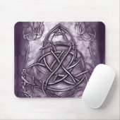 Triquetra Trinity Knot Lavender Paars Faux Metal Muismat (Met muis)