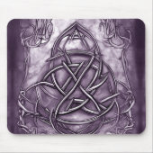 Triquetra Trinity Knot Lavender Paars Faux Metal Muismat (Voorkant)