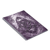 Triquetra Trinity Knot Lavender Paars Faux Metal Notitieboek (Rechterzijde)
