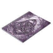Triquetra Trinity Knot Lavender Paars Faux Metal Notitieboek (Linkerzijde)
