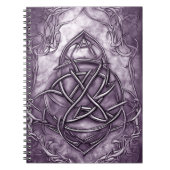 Triquetra Trinity Knot Lavender Paars Faux Metal Notitieboek (Voorkant)