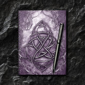 Triquetra Trinity Knot Lavender Paars Faux Metal Notitieboek