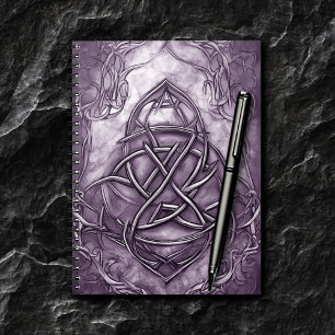 Triquetra Trinity Knot Lavender Paars Faux Metal Notitieboek