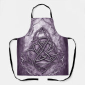 Triquetra Trinity Knot Lavender Paars Faux Metal Schort (Voorkant)