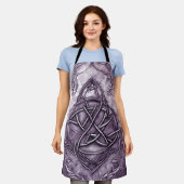 Triquetra Trinity Knot Lavender Paars Faux Metal Schort (Gedragen)