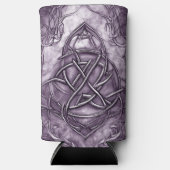 Triquetra Trinity Knot Lavender Paars Faux Metal Seltzer Blikjeskoeler (Voorkant)