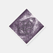 Triquetra Trinity Knot Lavender Paars Faux Metal Servet (Hoek)
