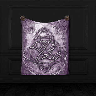 Triquetra Trinity Knot Lavender Paars Faux Metal Wandkleed