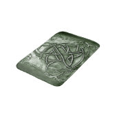 Triquetra Trinity Knot Sage Green Faux Metallic Badmat (Gekanteld)
