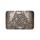 Triquetra Trinity Knot Sepia Faux Metallic Tin Badmat (Voorkant)