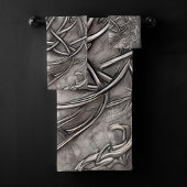 Triquetra Trinity Knot Silvery Pewter Faux Metal Bad Handdoek