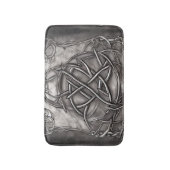 Triquetra Trinity Knot Silvery Pewter Faux Metal Badmat (Voorkant Verticaal)