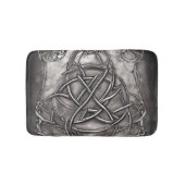 Triquetra Trinity Knot Silvery Pewter Faux Metal Badmat (Voorkant)